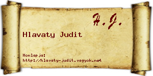 Hlavaty Judit névjegykártya
